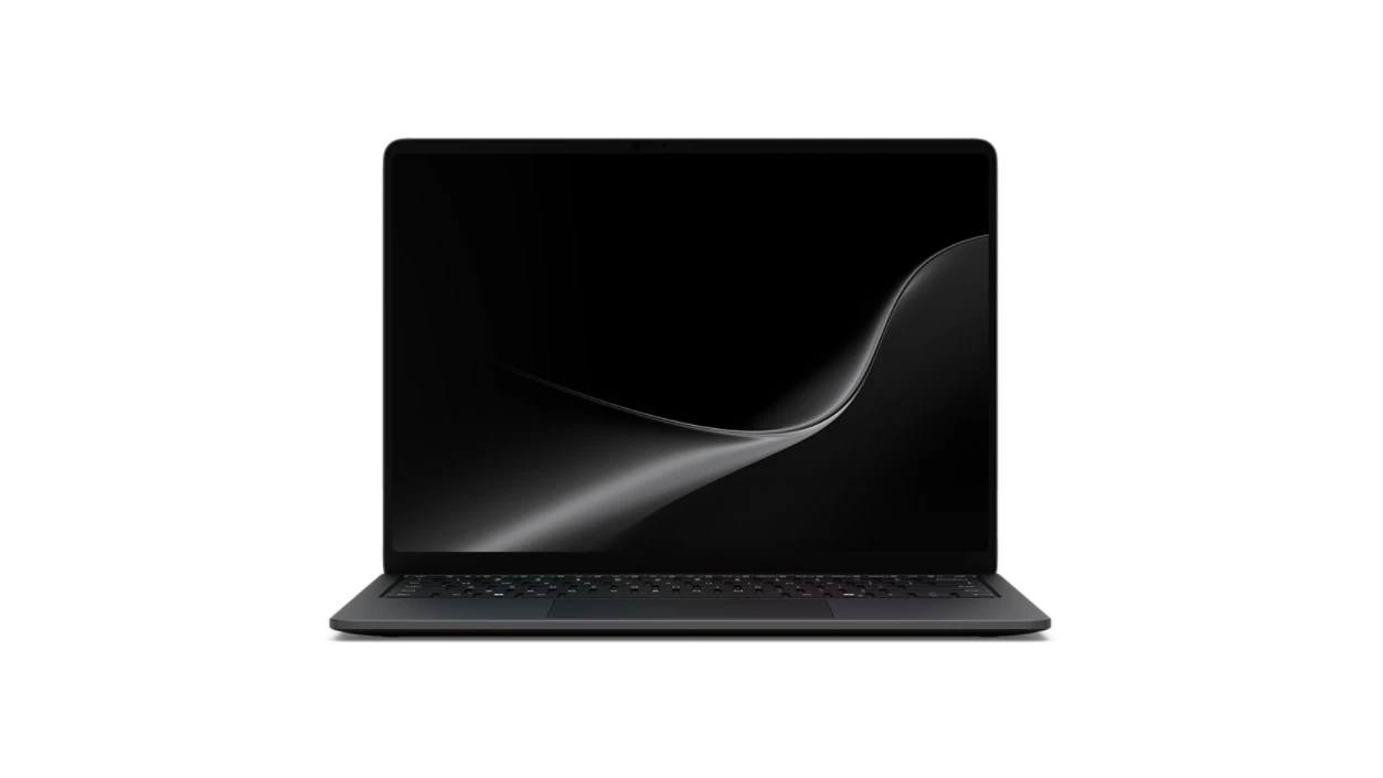 Microsoft Surface Laptop for Business 13.8-inch Intel 8th Edition in black, open front view